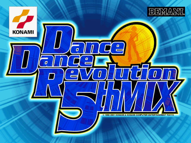 Dance Dance Revolution 5th Mix title screen for Playstation
